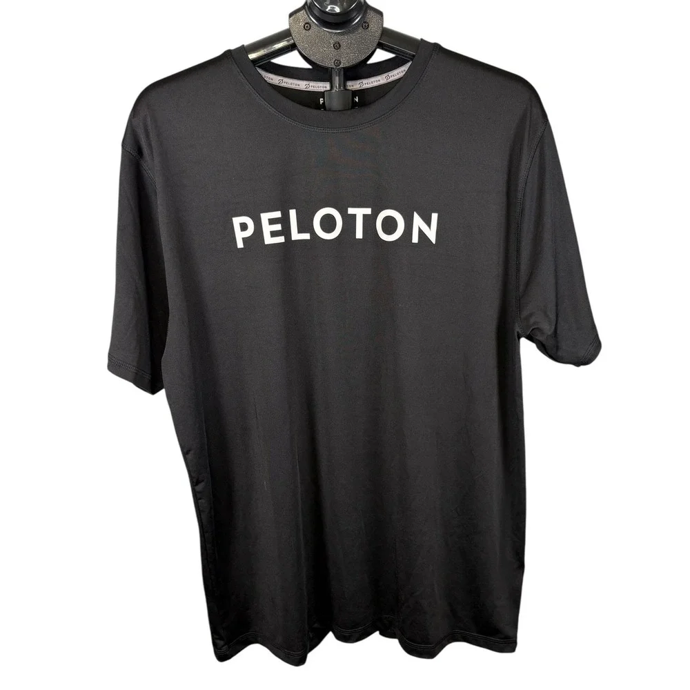 Peloton Mens Century Club Black Short Sleeve Athletic Training T-Shirt XL